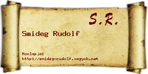 Smideg Rudolf névjegykártya